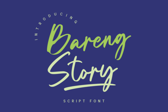 Bareng Story: A Contemporary Script Font for Editorial Design