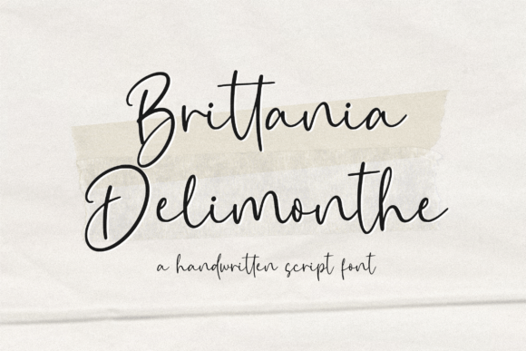 Brittania Delimonthe: The Handwritten Script Font for Polished Brand Identity