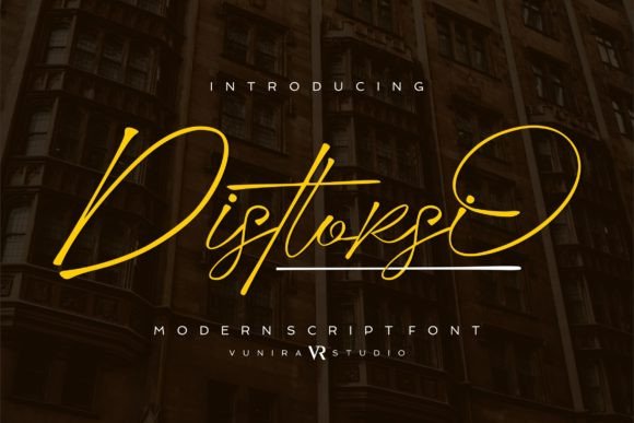 Disttorsi: A Whimsical Script Font for Editorial Design