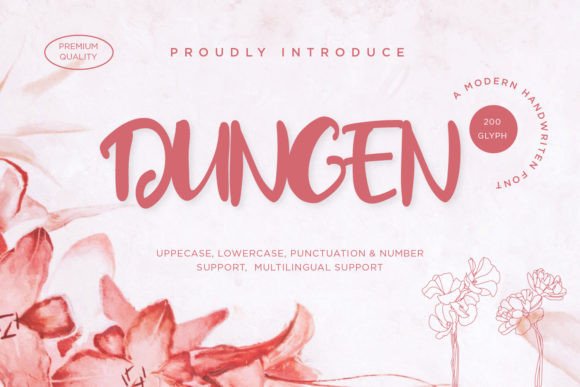 Dungen: A Sophisticated Script Font for Elegant Craft Projects