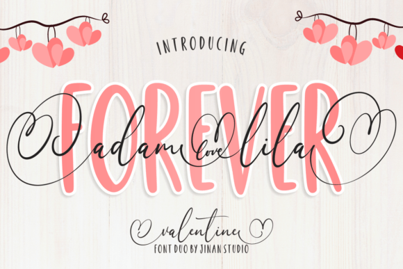 Forever Adam Lila Duo: A Delicate Script and Sans Serif for Romantic Branding