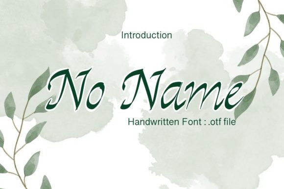 No Name: A Delicate Script Font for Spring-Inspired Crafts