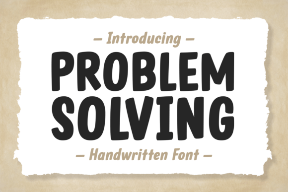 Problem Solving: A Handwritten Font for Editorial Design