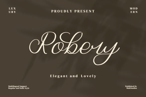Robery: A Delicate Script Font for Modern Web Design