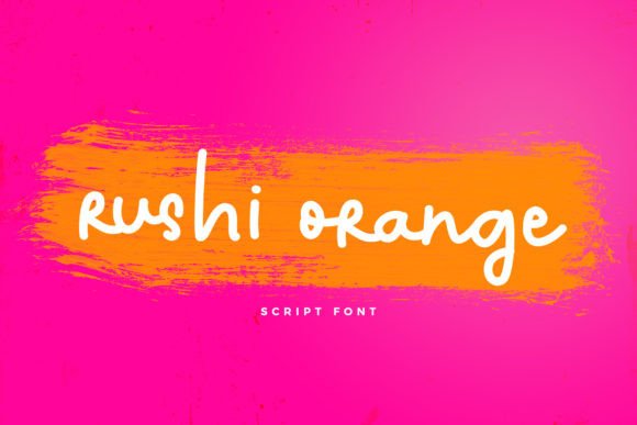 Rushi Orange: The Handwritten Font for Authentic Small Business Branding