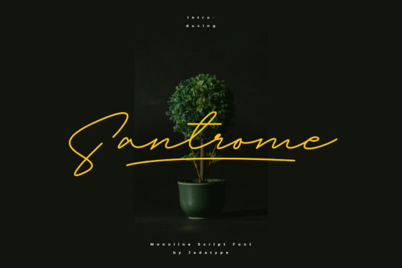 Santrome: A Handwritten Script Font for Editorial Design