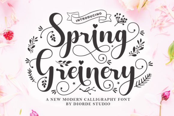 Spring Greinery: The Romantic Script Font for Brand Identity
